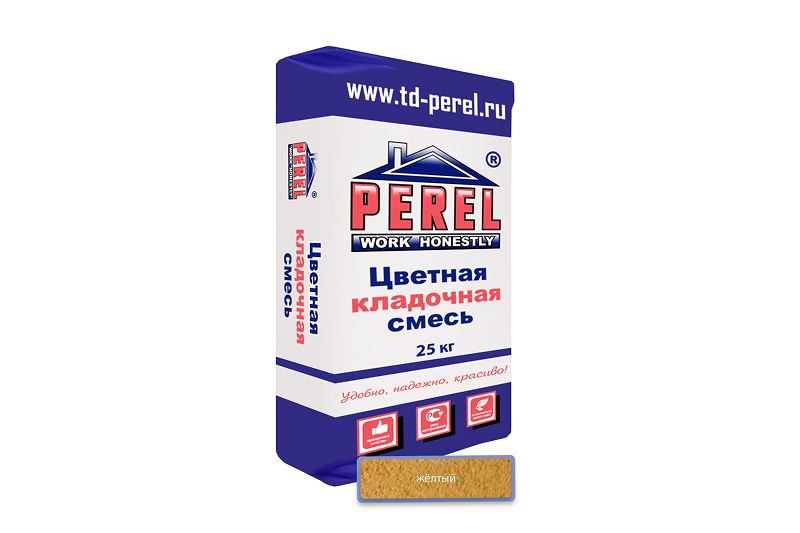 «Perel NL», применяются для кладки кирпича с водопоглощением до 5 %. (Подходит для гиперпрессованного кирпича)цветные кладочные растворы, 0130 кремово-желтая