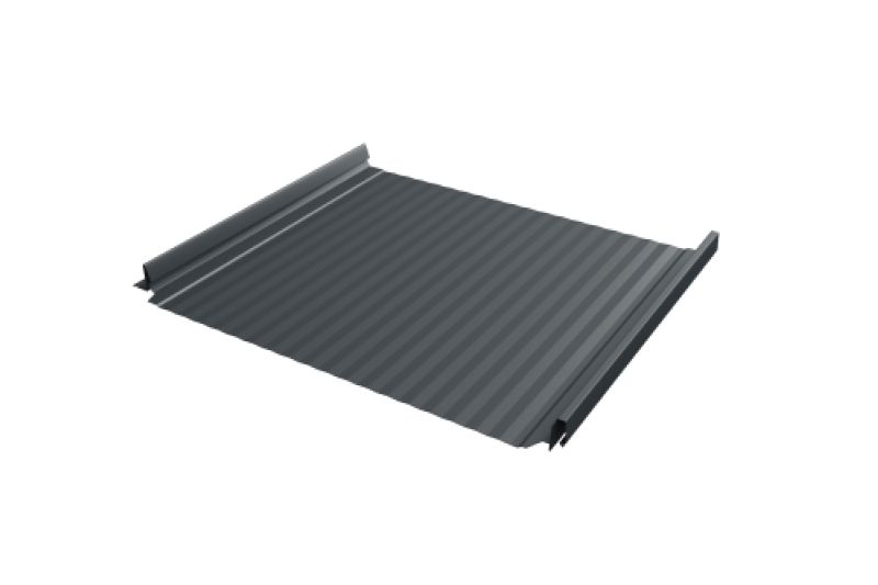 Кликфальц Pro Gofr Grand Line 0,45 Drap ST с пленкой на замках RAL 7016 антрацитово-серый