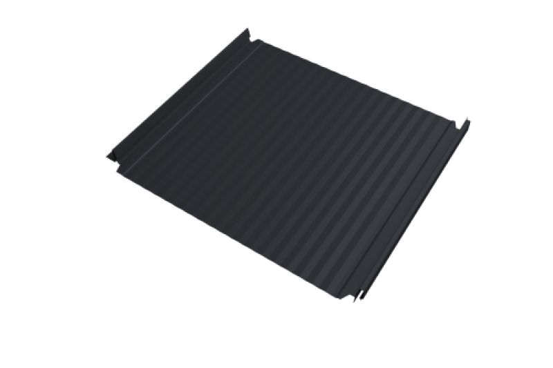 Кликфальц Double Pro Gofr Grand Line 0,45 Drap TwinColor с пленкой на замках RAL 7024 мокрый асфальт