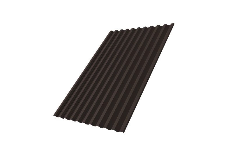 Профнастил С21R Grand Line 0,5 Drap TX RR 32 темно-коричневый