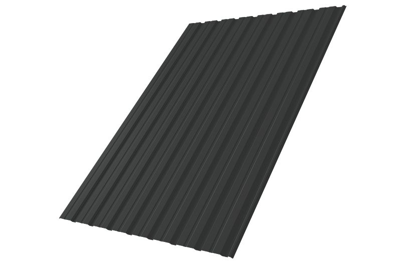 Профнастил С10R Grand Line 0,5 Rooftop Бархат RAL 7016 антрацитово-серый