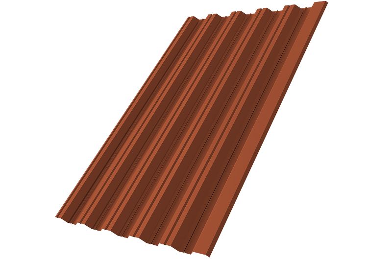 Профнастил НС35R 0,5 Satin RAL 8004 терракота