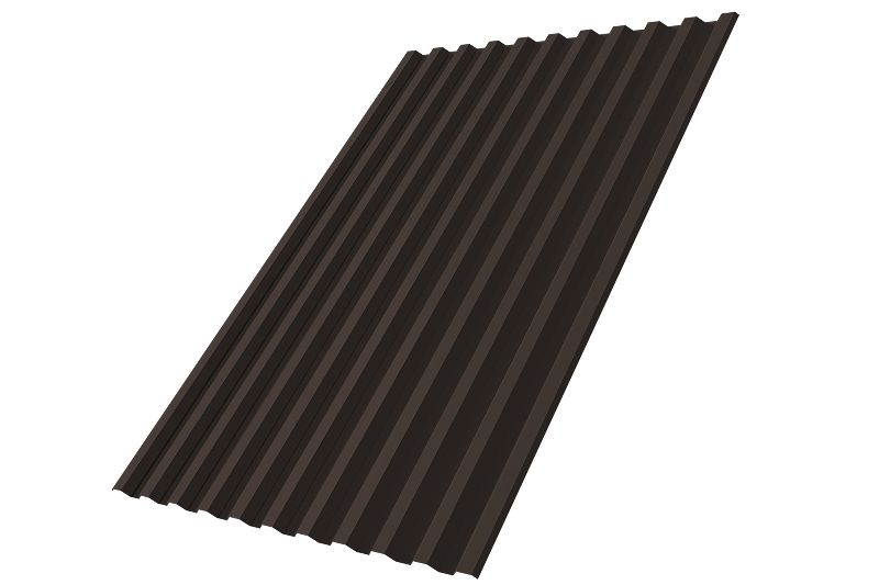 Профнастил С21R 0,5 Satin Matt RR 32 темно-коричневый