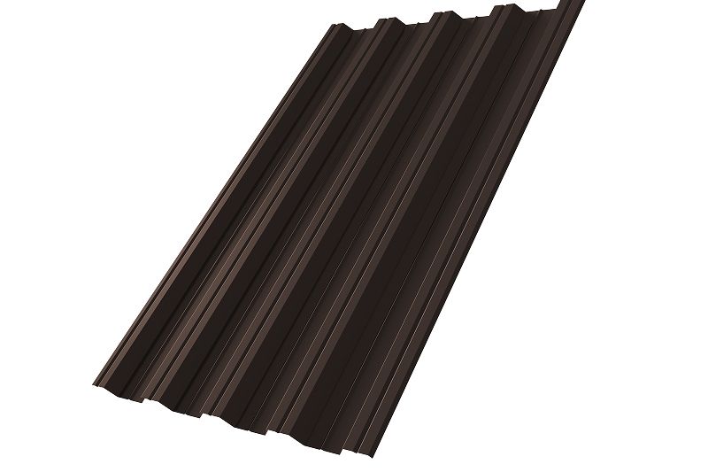 Профнастил НС44R 0,5 Satin Matt RR 32 темно-коричневый