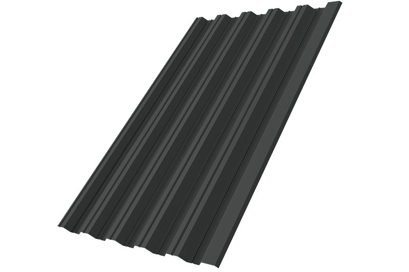 Профнастил НС35R 0,5 Velur X RAL 7016 антрацитово-серый