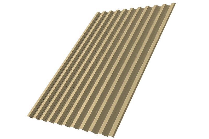 Профнастил С21R 0,7 PE RAL 1014 слоновая кость