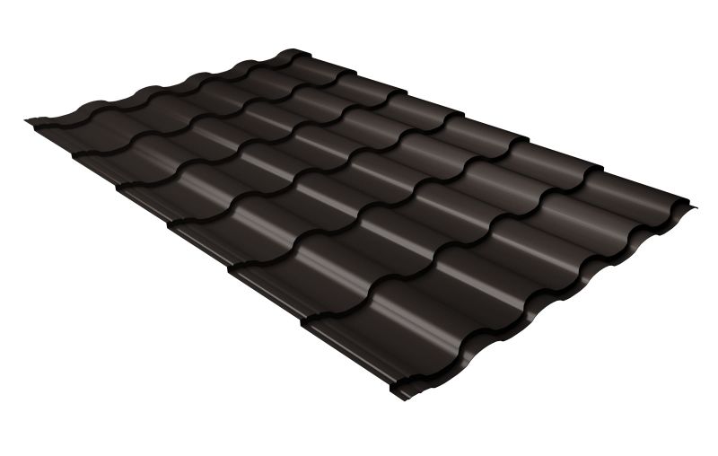 Профиль волновой Kredo 0,45 Drap TX RR 32 темно-коричневый