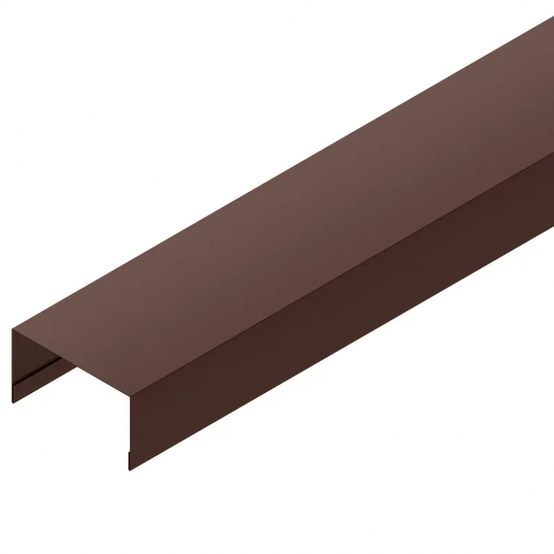 Вертикальный П-образный профиль на столб 80 (стойка) Сталь Printech 0,45мм