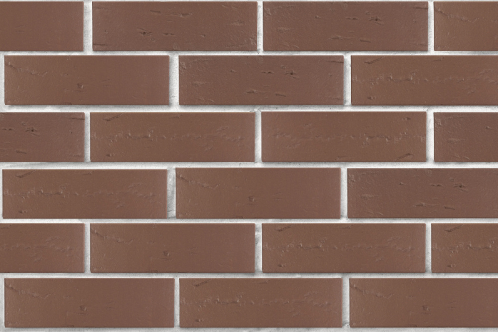 Кирпич облицовочный ЛСР темно-коричневый рустик, утолщенные стенки, М175, 250*120*65 мм
