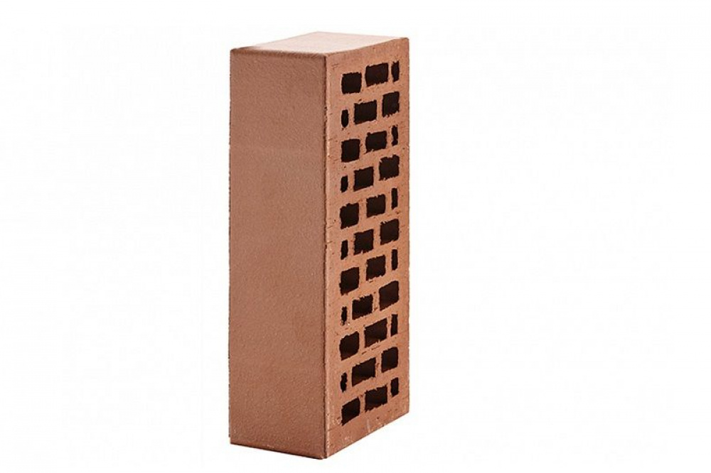 Кирпич облицовочный ЛСР коричневый гладкий, утолщенные стенки, М175, 250*120*65 мм