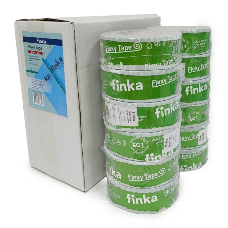 Ящик 12шт - Клейкая лента Finka Flexy Tape 50ммх25м