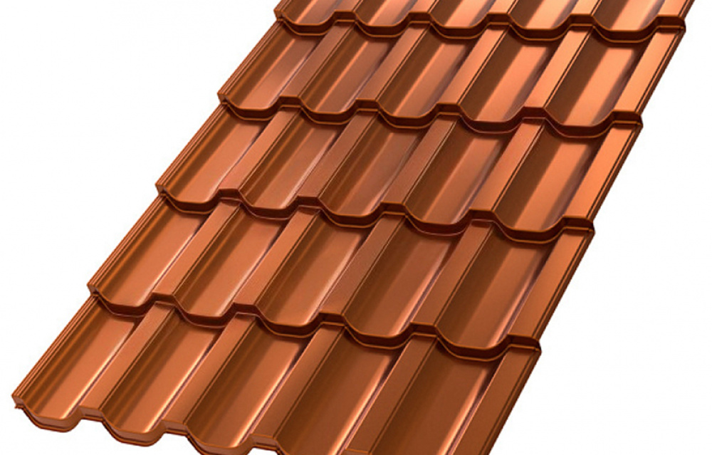 Металлочерепица МП Трамонтана-X (AGNETA-20-Copper\Copper-0.5)