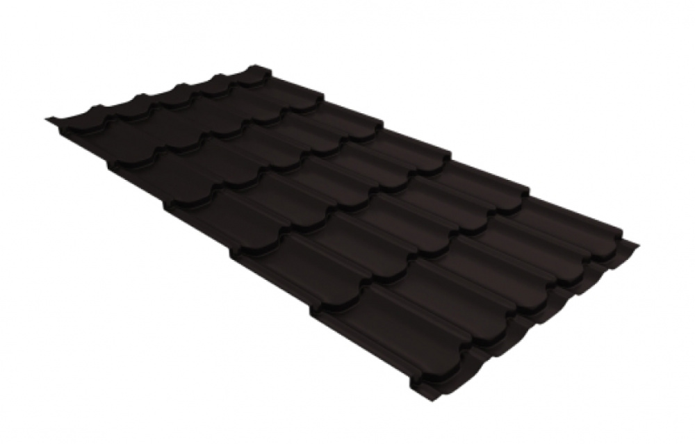 Металлочерепица Grand Line Kvinta plus PurPro RAL 9005 черный