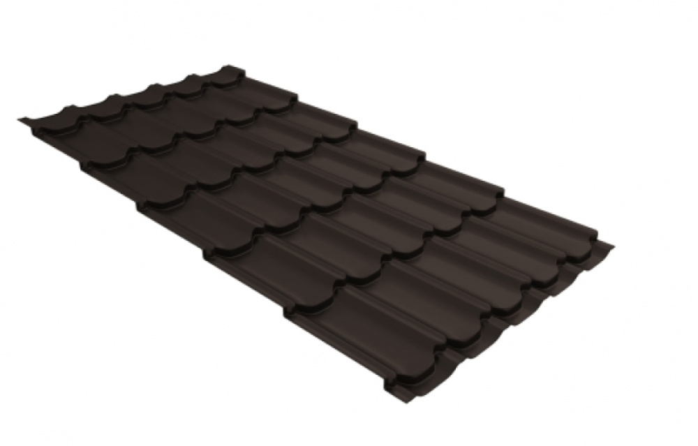 Металлочерепица Grand Line Kvinta plus PurPro RR 32 темно-коричневый