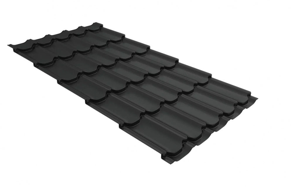 Металлочерепица Grand Line Kvinta Plus PurPro Matt 275 RAL 7016 антрацитово-серый