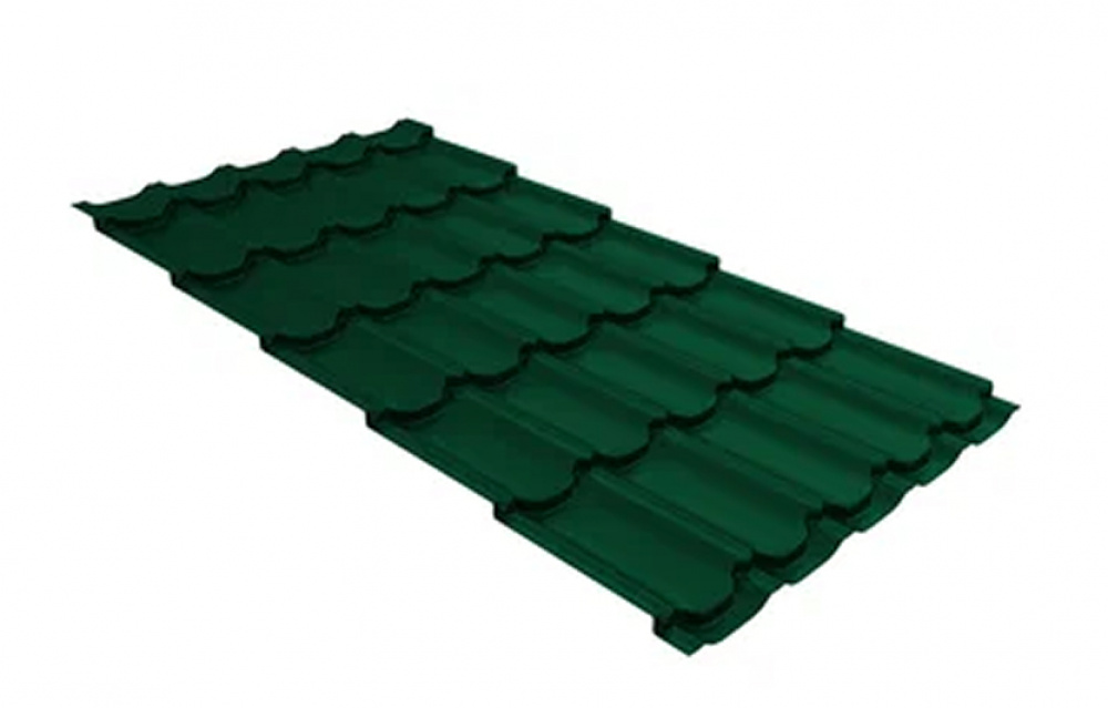 Металлочерепица Grand Line Kvinta Plus Satin Matt TX RAL 6005 зеленый мох