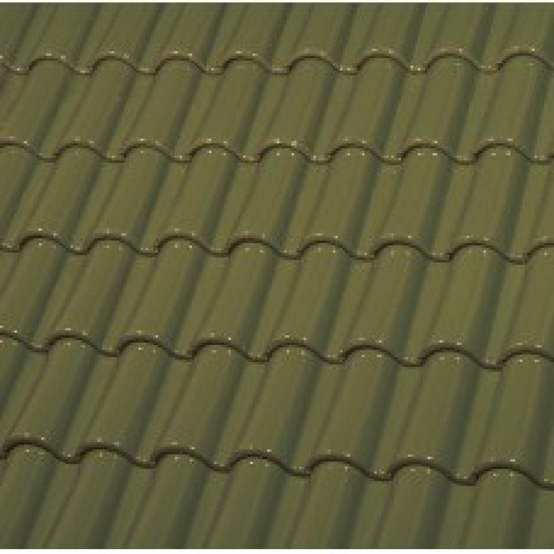 Керамическая черепица Монах и Монашка ГЛАЗУРЬ ЕТ5*1 OLIVE GREEN