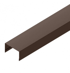 Горизонтальный П-образный профиль на столб 80 Сталь  PE MATT (Zn140) 0,45мм Super Matt