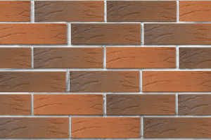 Кирпич облицовочный ЛСР красный флэшинг рустик, утолщенные стенки, М175, 250*120*65 мм