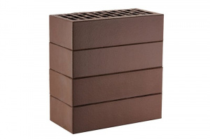 Кирпич облицовочный ЛСР графитовый рустик, 250*120*65 мм