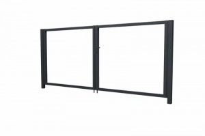 Ворота Жалюзи 2,0х3,6 усиленный прямоугольный фланец 230х230 без заполнения