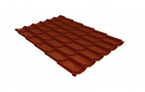 Металлочерепица Grand Line Classic Satin Matt RAL 8004 терракота