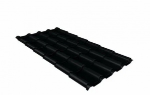 Металлочерепица Grand Line Kamea Velur X RAL 9005 черный