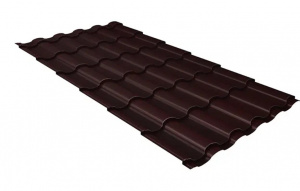 Металлочерепица Grand Line Kredo Satin Matt TX RAL 8017 шоколад