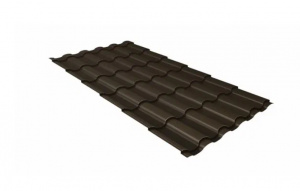 Металлочерепица Grand Line Kredo Drap TX RR 32 темно-коричневый