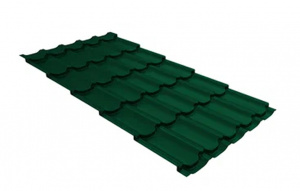 Металлочерепица Grand Line Kvinta Plus Satin Matt TX  RAL 6005 зеленый мох